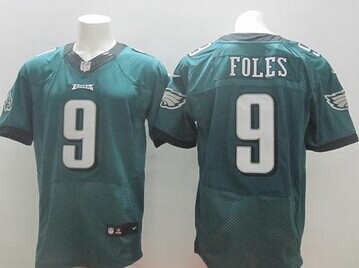NEW Philadelphia Eagles #9 Nick Foles Midnight Green NFL New Elite Jersey