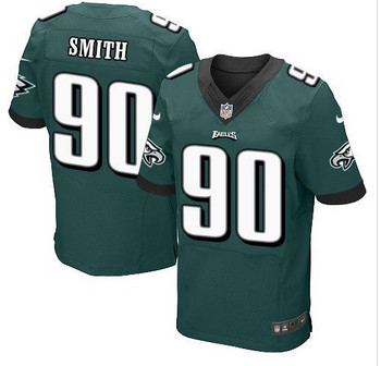 NEW Philadelphia Eagles #90 Marcus Smith Midnight Green Team Color Men's Stitched NFL Elite Jersey