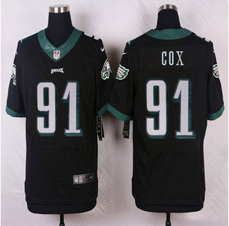 NEW Philadelphia Eagles #91 Fletcher Cox Black Alternate Men's Stitched NFL Elite Jersey