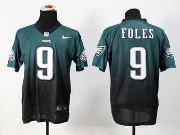 NEW Philadelphia Eagles 9 Nick Foles Green Black Drift Fashion II Elite NFL Jerseys