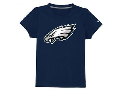 NEW Philadelphia eagles authentic logo youth T-Shirt dk.blue