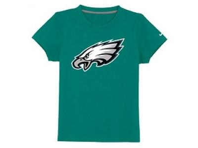 NEW Philadelphia eagles authentic logo youth T-Shirt light green