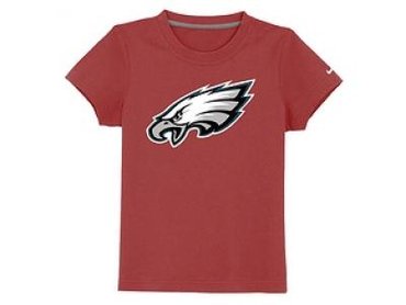 NEW Philadelphia eagles authentic logo youth T-Shirt red