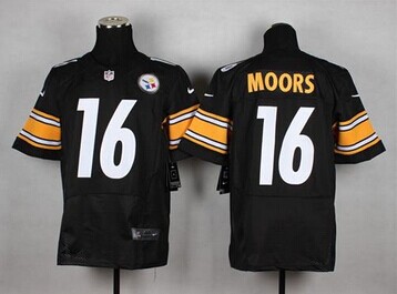 NEW Pittsburgh Steelers #16 Lance Moore Black Team Color NFL Elite Jersey