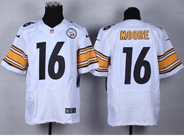 NEW Pittsburgh Steelers #16 Lance Moore White NFL Elite Jersey