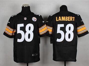 NEW Pittsburgh Steelers #58 Jack Lambert Black Team Color NFL Elite Jersey