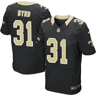NEW Saints #31 Jairus Byrd Black Team Color NFL Elite Jersey