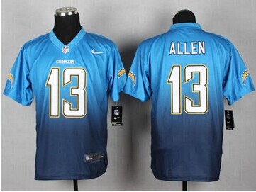 NEW San Diego Chargers #13 Keenan Allen Navy Blue-Electric Blue NFL Elite Fadeaway Fashion Jersey