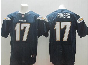 NEW San Diego Chargers #17 Philip Rivers Navy Blue Team Color NFL New Elite Jersey