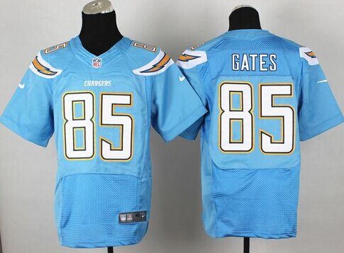 NEW San Diego Chargers #85 Antonio Gates Electric Blue NFL New Elite Jersey