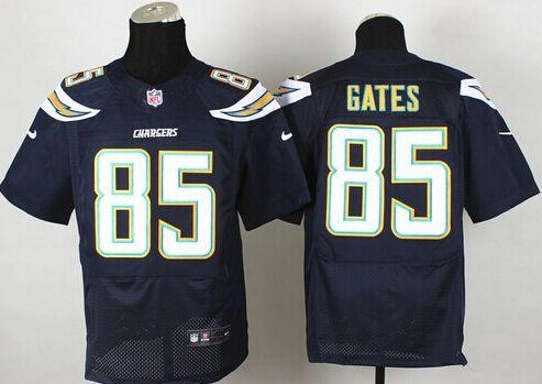 NEW San Diego Chargers #85 Antonio Gates Navy Blue Team Color NFL New Elite Jersey