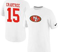NEW San Francisco 49ers #15 Michael Crabtree Name & Number NFL T-Shirt White