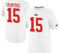 NEW San Francisco 49ers #15 Michael Crabtree Pride Name & Number NFL T-Shirt White