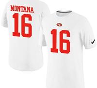 NEW San Francisco 49ers #16 Joe Montana Pride Name & Number NFL T-Shirt White