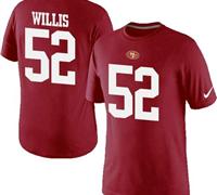 NEW San Francisco 49ers #52 Patrick Willis Pride Name & Number NFL T-Shirt Red