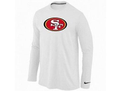 NEW San Francisco 49ers Logo Long Sleeve T-Shirt White