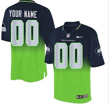 NEW Seattle Seahawks Customized Drift Fashion II Elite NFL Jerseys