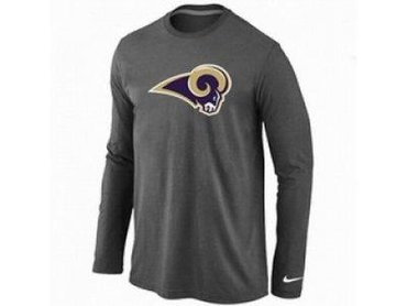 NEW St.Louis Rams Logo Long Sleeve T-Shirt D.Grey