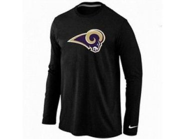 NEW St.Louis Rams Logo Long Sleeve T-Shirt black