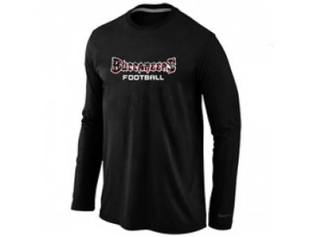 NEW Tampa Bay Buccaneers font Long Sleeve T-Shirt Black