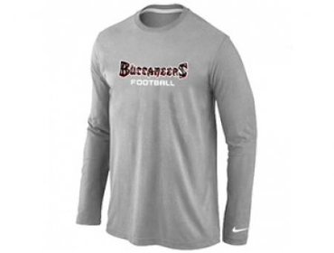 NEW Tampa Bay Buccaneers font Long Sleeve T-Shirt Grey