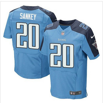 NEW Tennessee Titans #20 Bishop Sankey Light Blue Team Color Men's Stitched NFL Elite Jersey
