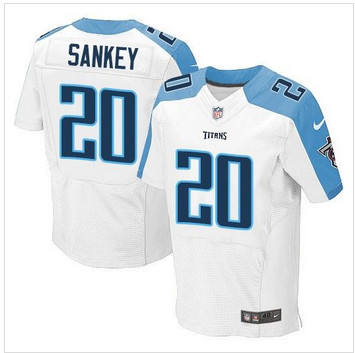 NEW Tennessee Titans #20 Bishop Sankey White Men's Stitched NFL Elite Jersey