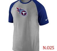NEW Tennessee Titans Ash Tri Big Play Raglan NFL T-Shirt Grey Blue