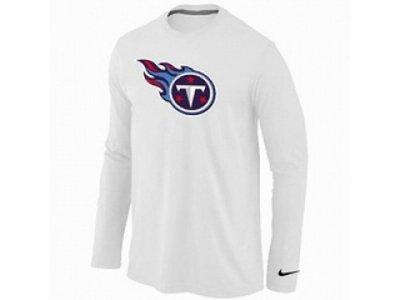 NEW Tennessee Titans Logo Long Sleeve T-Shirt WHITE