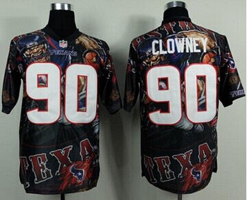 NEW Texans #90 Jadeveon Clowney Team Color NFL Elite Fanatical Version Jersey