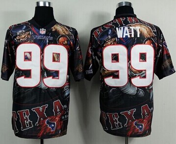 NEW Texans #99 J.J. Watt Team Color NFL Elite Fanatical Version Jersey