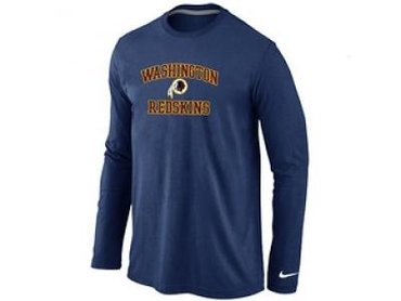 NEW Washington Red Skins Heart & Soul Long Sleeve T-Shirt D.Blue