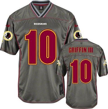 NEW Washington Redskins #10 Robert Griffin III Grey Vapor Elite Jerseys
