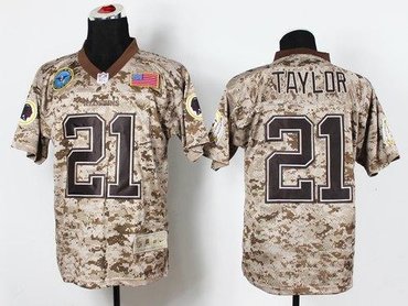 NEW Washington Redskins #21 Sean Taylor Camo NFL Elite USMC Jersey(USA)
