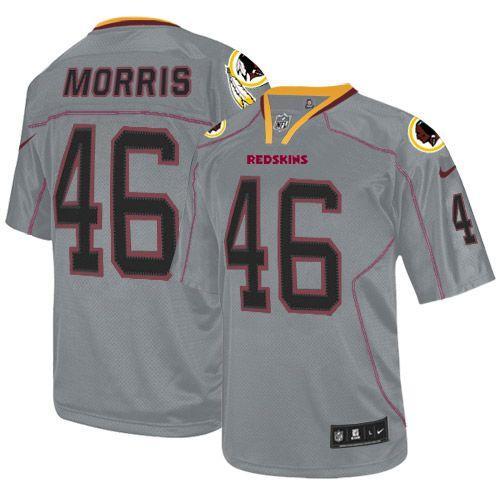 NEW Washington Redskins #46 Alfred Morris Lights Out Grey NFL Elite Jerseys