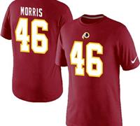 NEW Washington Redskins #46 Alfred Morris Pride Name & Number NFL T-Shirt Red