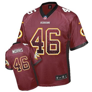 NEW Washington Redskins 46 Alfred Morris Burgundy Red Team Color Stitched NFL Elite Drift Fashion Jersey