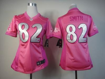 NEW Women Baltimore Ravens #82 Torrey Smith Pink Jerseys(love s)