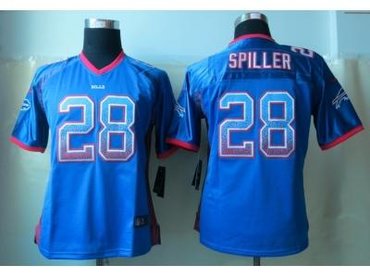 NEW Women Buffalo Bills #28 Spiller Blue Jerseys(Drift Fashion)