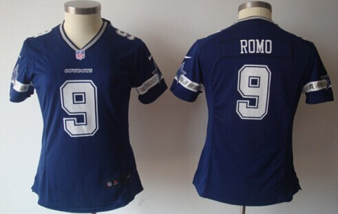 NEW Women Dallas Cowboys 9 Tony Romo blue jerseys