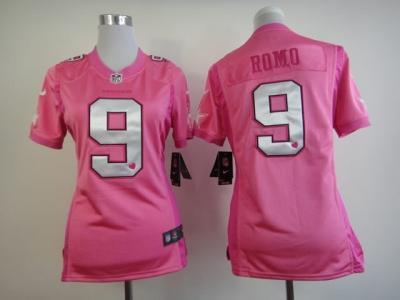 NEW Women Dallas cowboys #9 Tony Romo Pink Jerseys(love s)