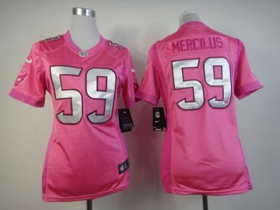 NEW Women Houston Texans #59 Whitney Mercilus Pink Jerseys(love s)
