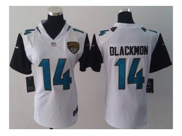 NEW Women Jacksonville Jaguars #14 Justin Blackmon White Jerseys(2013)
