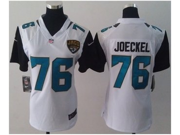 NEW Women Jacksonville Jaguars 76 Luke Joeckel White Jerseys(2013)