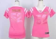 NEW Women Jerseys San Francisco 49ers 52 Patrick Willis Pink(fashion Rhinestone sequins)