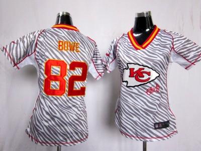 NEW Women Kansas City Chiefs #82 Dwayne Bowe jerseys(fem fan zebra)