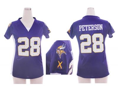 NEW Women Minnesota Vikings #28 Adrian Peterson purple jerseys(draft him ii top)