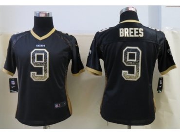 NEW Women New Orleans Saints #9 Brees Black Jerseys(Drift Fashion)