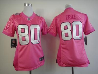 NEW Women New York Giants #80 Victor Cruz Pink Jerseys(love s)