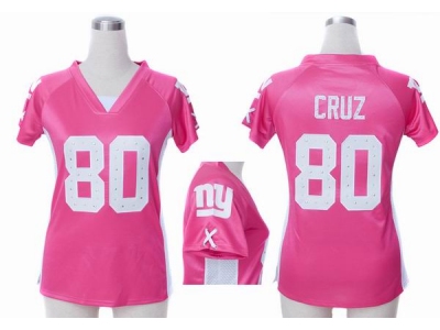 NEW Women New York Giants 80 Victor Cruz pink jerseys(draft him ii top)